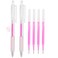 Pink Eyebrow Press in core Microblading Marker Pens, TgoBeauty 2pcs Skin Marker Pen Eyebrow Makeup Position Mapping Mark Tools Eyebrow Mapping Pen Stencil with 4 replacement refills (Pink)