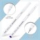 8 Pieces Microblading Marker Pen with Paper Ruler Skin Marker Eyebrow Permanent Makeup Position Mark Tools Markers Pen for Eyebrow Lips Skin (White and Purple,Single-Head)