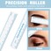 8 Pieces Microblading Marker Pen with Paper Ruler Skin Marker Eyebrow Permanent Makeup Position Mark Tools Markers Pen for Eyebrow Lips Skin (White and Purple,Single-Head)