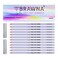 Brawna 12 Pack Brow Pro Peel Off Pencils For Lip &amp; Eyebrow Mapping - Lip Blushing Supplies - Eyebrow Mapping - White