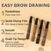 3PCS Light Brown Microblading Eyebrow Pen Waterproof Eyebrow Pencil 4 Tip Eye Brow Pencils for Women Long Lasting Natural Brows Microblade Eyebrow Contouring Pen Lapiz De Cejas
