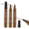 3PCS Light Brown Microblading Eyebrow Pen Waterproof Eyebrow Pencil 4 Tip Eye Brow Pencils for Women Long Lasting Natural Brows Microblade Eyebrow Contouring Pen Lapiz De Cejas