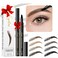 Eyebrow Pencil (Dark Brown), Microblade Eyebrow Pen, 4 Point Microblade Brow Pen for Hair-Like Effect, Smudge-proof, Waterproof and Long Lasting