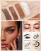 Eyebrow Pencil Brow Lift Highlighting Pencil Contour Pen Set-3 Pcs Long Lasting Waterproof Eye Makeup Pencil, Highlighter Stick for Women, Fill and Defined Brow, with Sharpener &amp; Brow Tool-Black Brown