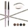 Double Ended Eyebrow Pencil, Waterproof Natural Brow Enhancing Pen, Long lasting Eye Makeup, Pack of 1, Khaki Brown
