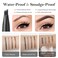 Eyebrow Pencil,Light Brown 4 Point Microblading Eyebrow Pen,Smudge-Proof Liquid Eyebrow Pencil with Micro-Fork Tip Long Lasting Brow Pen To Create Exquisite and Natural Eyebrows By Aaiffey(04#)
