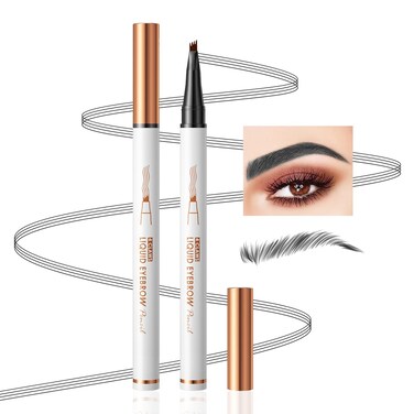 Eyebrow Pencil,Light Brown 4 Point Microblading Eyebrow Pen,Smudge-Proof Liquid Eyebrow Pencil with Micro-Fork Tip Long Lasting Brow Pen To Create Exquisite and Natural Eyebrows By Aaiffey(04#)