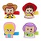 4 Pack Little Girls Hair Clips Cartoon Toy Hair Accessories Birthday Dress Up Party Supplies Christmas Gift