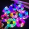 8 Pcs Light Up Mermaid Scrunchies, LED Hair Scrunchy for Girl &amp; Women, Multi Light Modes, Glow in the Dark Accessories for Rave Neon Slumber Party