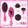 Hotop 24 Pcs Hot Pink Girl Princess Party Favors for 8 Girls, Girl Party Supplies Include 9 Inch Hair Brush for Girls Detangling Brush Scrunchies Organza Bag for Makeup Kit Hair Accessories