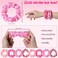Hotop 24 Pcs Hot Pink Girl Princess Party Favors for 8 Girls, Girl Party Supplies Include 9 Inch Hair Brush for Girls Detangling Brush Scrunchies Organza Bag for Makeup Kit Hair Accessories