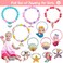 Mermaid Bath Bombs for Kids Girls with Surprise Inside, 6 Pcs Natural Fizzy Princess Fun Shell Bubble Bath Bomb Kit with Jewelry Toys, Christmas Easter Basket Stuffer Valentines Day Birthday Gift Set