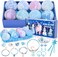 Kids Bath Bombs for Girls with Surprise Frozen Toys Inside, 8 Pack Natural Bath Bombs Handmade Spa Bath Fizzies with Jewelry Set Birthday Christmas Gift