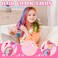 Temporary Hair Chalk with Hair Gem Stamper Kit, Hair Styling Tool with REUSABLE Shining Diamonds, Washable Hair Chalk Hair Color Dye for Girls, Toys Gifts for Girls Ages 4 5 6 8-12