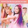 New Hair Chalk Comb for Girls Kids with light hair, Washable Temporary Hair Color Dye for Kids Age 5 6 7 8 9 10+ Birthday Party Gift Cosplay DIY, Halloween, Christmas (Black, White)