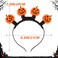 EARENT Light Up Pumpkin Headband Led Halloween Hair Bands Glowing Headpiece Hair Hoops Costume Party Decorations Hair Accessories for Women