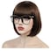 Ebingoo Velma Wig Brown Bob Wig +1 Black Glasses + 1 Wig Cap Short Bob Wig with Bangs for Women Halloween Cosplay Brown Straight Wig Synthetic Heat Resistant Wig for Women Girls Anime Party Daily Wear