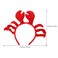 Healeved Christmas Headband Crab Costume Crab Headband Crab Costume Plush Claw Headband Christmas Decorations Props Headband Shaped Headband Christmas Hair Accessories (Red)