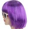 KOLIGHT Fashion Colorful Short Straight Halloween Wigs Women Girls Replacement Cosplay Costume Hair Wigs with Cap+Comb (Purple)
