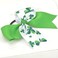 Clover Shamrock Hair Bows for Girls St Patrick's Day Hair Accessories Big Bows for Hair Ties Rope Scrunchies Green Cheer Bows for Cheerleader Ponytail Holder 2 PCs