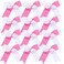 Cheerleading Bow Jumbo Cheer Bows 12 Pcs 7 Inch Ponytail Holder Cheerleader Bows Hair Tie (Hot Pink/White)