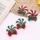 JIAHANG Christmas Mouse Ear Clips with Glittering Sequin Bow 2 Pairs, Lollipop Girls' Hair Barrettes Hair Accessories for Theme Party Festival Decoration (Christmas)