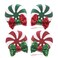 JIAHANG Christmas Mouse Ear Clips with Glittering Sequin Bow 2 Pairs, Lollipop Girls' Hair Barrettes Hair Accessories for Theme Party Festival Decoration (Christmas)