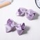 2 Pcs 4" Big Handmade Shiny Glitter Purple Ribbon Hair Bows Alligator Clips Hair Barrettes Fall Outfit Decor Accessories for Little Teen Toddler Girls Kids Mermaid Theme Birthday Gift