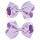 2 Pcs 4" Big Handmade Shiny Glitter Purple Ribbon Hair Bows Alligator Clips Hair Barrettes Fall Outfit Decor Accessories for Little Teen Toddler Girls Kids Mermaid Theme Birthday Gift