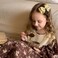 2 Pcs Big Shiny Glitter Light Gold Ribbon Hair Bows Alligator Clips 4" Hand-Made Christmas New Year Gift Wedding Party Dress Decor Accessories for Little Teen Toddler Girls Kids