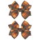 Glitter Happy Fall Orange Buffalo Plaid Ribbon Bows Hair Clips 4'' for Girls Kids Turftan Brown Checkered Hair Bow Alligator Barrettes Autumn Wreath Thanksgiving Decor Accessories Gift