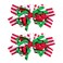Christmas Curly Bow Hair Clips 5'' Red White Green Ribbon Striped Cheer Bow Barrette Holiday Polka Dot Alligator Pins Toddler Girls Kids Xmas Decor Accessory Gift