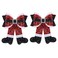 Glitter Christmas Hair Bow Clips Cheer Barrettes Sparkly Red Black Alligator Hairpins for Teen Toddler Girls Kid Women Holiday Party Dress Outfit Decoration Accessory Gift