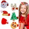 6 Pcs Christmas Hair Clips Xmas Hair Accessories Cute Santa Claus Christmas Tree Reindeer Glitter Sequins Hair Barrettes Holiday Headdress Hairpin for Girls Women Kids Party Cosplay Gift