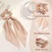 6 PCS Bow Silk Scrunchies, Hair Ties with Bows, Hair Scrunchies for Women Girls, Knotted Bow Silk Hair Ties, Satin Hair Ribbon Elastic Hair Ties Hair Accessories Gifts Holiday