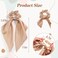 6 PCS Bow Silk Scrunchies, Hair Ties with Bows, Hair Scrunchies for Women Girls, Knotted Bow Silk Hair Ties, Satin Hair Ribbon Elastic Hair Ties Hair Accessories Gifts Holiday