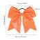 2 PCS 7" Large Glitter Cheer Bows Sequin Cheer Hair Bow Ties with Elastic Shiny Hair Bows Ponytail Holder Handmade for Cheerleader Girls Softball Sports Hair Accessories for Teens Kids(Orange)