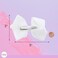 3 Inch Grosgrain Bow for Little Girls- Set of 2 (White)
