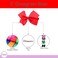 3 Inch Grosgrain Bow for Little Girls- Set of 2 (Red)