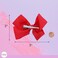 3 Inch Grosgrain Bow for Little Girls- Set of 2 (Red)