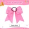 2PCS Glitter Cheer Bow Large Pink Cheer Bows Rhinestones Hair Bows Girls 7"Cheerleading Bows Bulk Elastic Band Ponytail Holder for Teen Girls College Sports Competition