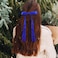 Hair Bow Hair Clips, Burgundy Red &amp; Royal Blue Long Tail French Ribbon Bows with Tassels, Bowknot Hair Barrettes for Women Girls, Dress Up Accessories for Birthday/Party/Show/Christmas