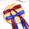 Hair Bow Hair Clips, Burgundy Red &amp; Royal Blue Long Tail French Ribbon Bows with Tassels, Bowknot Hair Barrettes for Women Girls, Dress Up Accessories for Birthday/Party/Show/Christmas