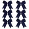 Cheer Bow Sequin 6 Inch 6 Pcs Bling Fling Cheerleader Cheerleading Jumbo Cheer Bow Hair Tie Hair Bow School (Navy blue)