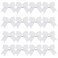Cheer Bows 6 Inch Ponytail Holder Hair Tie 16 Pcs Hair Bow Cheerleader Bows Hair Tie (White)