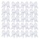 Cheerleader Bows 8 Inch 20 pcs Ponytail Holder Cheerleading Bows Hair Tie (White)