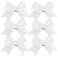 Metallic Sequin and Holographic 8 Inch Jumbo Hair Bow Tie for Cheerleaders and School (White Sequin)