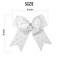 8 Inch Jumbo Cheerleader Bows with Bling Fling Rhinestones Ponytail Holder Cheerleading Bows Hair Tie 6 Pcs College (Yellow)