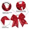 Christmas Bow Hair Ties Fall Elastic Hair Tie Large Fall Hair Bow Red Bowknot Red Glitter Hair Rope with Ponytail Holder for Teen Girls Women Christmas Thanksgiving Hair Accessories 4pcs