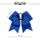 CN Large Cheer bow 8" Girls Ponytail Holders Jumbo Teams Cheerleaders Hair Bows Competition Sports Elastic Hair Ties Accessories (Blue)